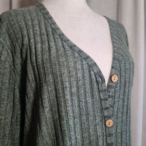 Women's NWT Witsmile Brand Blue/Green Cardigan, Sz 2XL